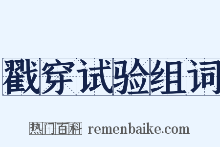 戳穿试验组词是什么意思的图片